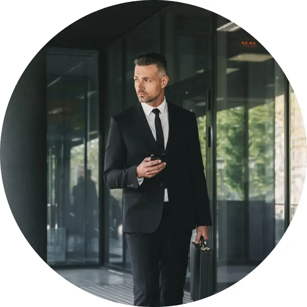 Professional man sharing his positive experience